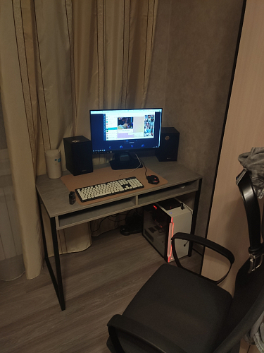 Письменный стол Леон Лофт бетон / черный матовый фото покупателя 56