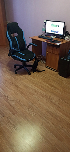 Компьютерное кресло Plast 1 light blue / black фото покупателя 8