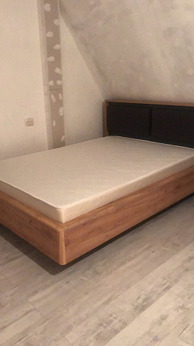 Двуспальная кровать Клауд 160х200 парящая дуб крафт золотой / антрацит фото покупателя 595