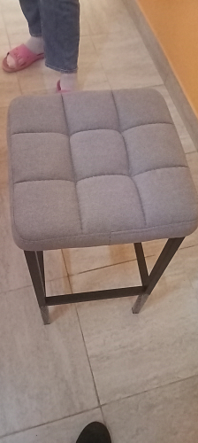 Барный стул Лофт ткань канди грей / черный матовый фото покупателя 35