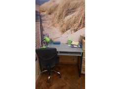 Письменный стол Леон Лофт дуб делано темный / черный матовый фото покупателя 18