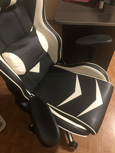 Компьютерное кресло Racer черное / голубое фото покупателя 188