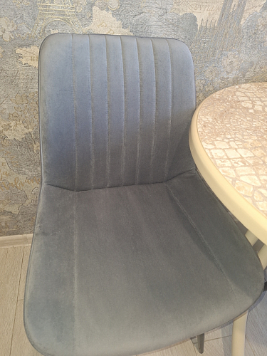 Стул на металлокаркасе Седа 360 К латте (velutto 08) / белый фото покупателя 65