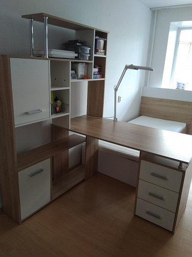 Компьютерный стол КС15 венге / дуб молочный левый фото покупателя 27