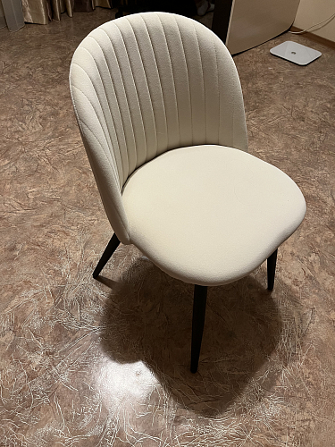 Стул на металлокаркасе Gabi 1 light blue / black / gold фото покупателя 902