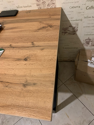 Деревянный стол Лота Лофт 120х75 белый матовый / дуб крафт золотой фото покупателя 878