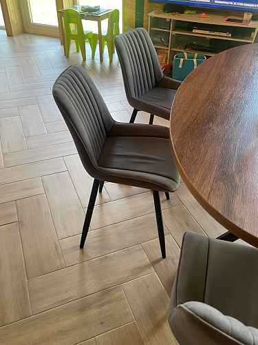 Стул на металлокаркасе Седа К кирпичный / черный фото покупателя 98