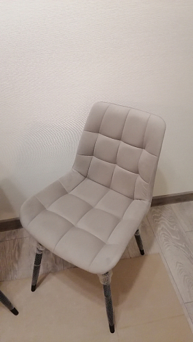 Стул на металлокаркасе Челси велюр коричневый / черный каркас фото покупателя 232