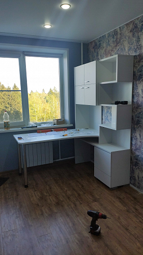 Стол компьютерный Жаспера-500М / 140 правый нельсон / белый жемчуг / нельсон фото покупателя 2