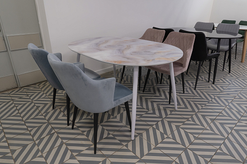 Стул на металлокаркасе Velen dark blue из шоурума 8