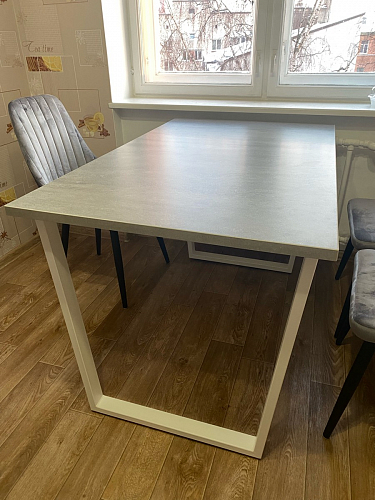 Стол Лота Лофт 140 25 мм черный матовый / бетон фото покупателя 341