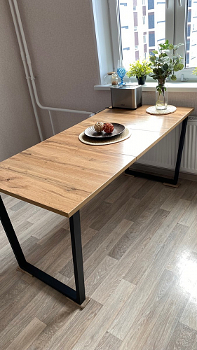 Деревянный стол Лота Лофт 120x75 дуб крафт табачный / черный матовый фото покупателя 109