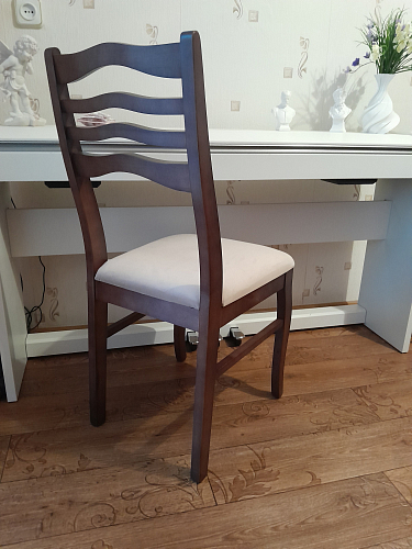 Деревянный стул Амадиу орех / камелия ромб 01 фото покупателя 1