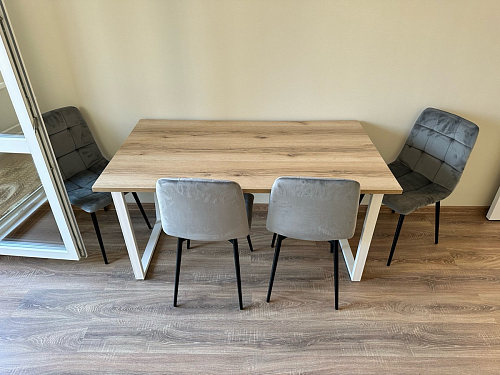 Деревянный стол Лота Лофт 140х80 дуб крафт табачный / черный матовый фото покупателя 983