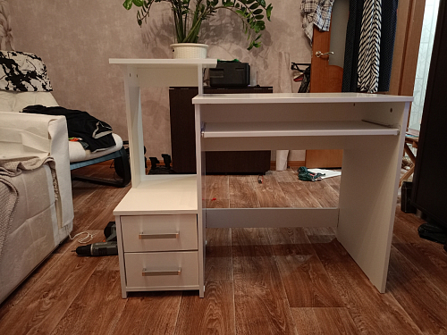 Компьютерный стол Джаз-24 левый дуб молочный фото покупателя 146