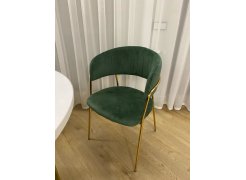 Стул на металлокаркасе Kamelia зеленый / золото фото покупателя 18