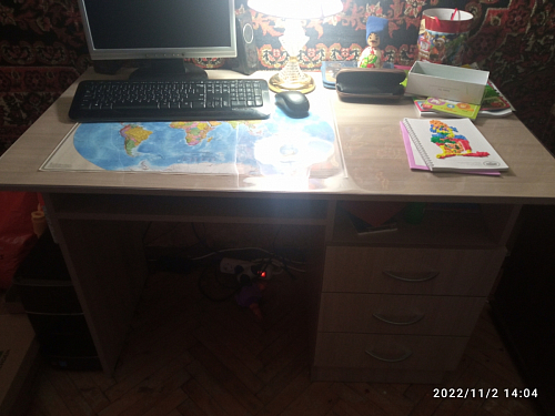 Стол письменный Бриз МДФ волна лайм / ясень светлый фото покупателя 168