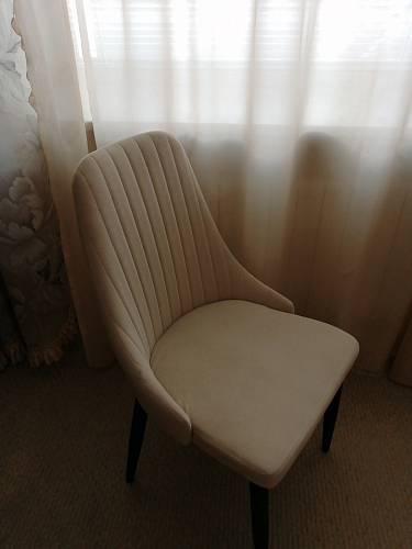 Стул на металлокаркасе Kora 1 light blue / white / black фото покупателя 17