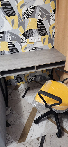 Письменный стол Леон Лофт дуб делано светлый / белый матовый фото покупателя 113