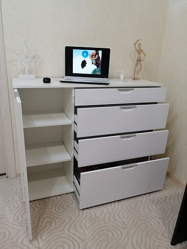 Комод Кастор белый глянец фото покупателя 11