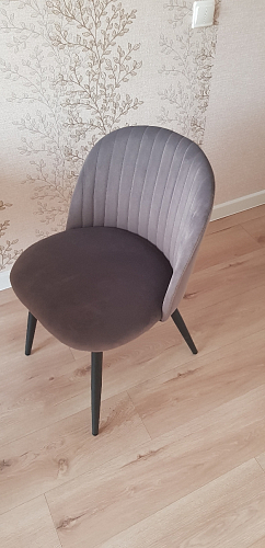 Стул на металлокаркасе Gabi 1 light blue / black / gold фото покупателя 731