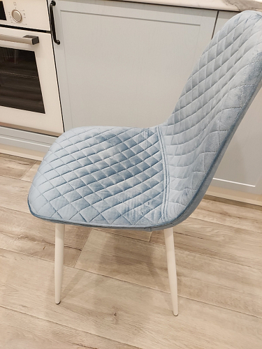Стул на металлокаркасе Capri blue / white фото покупателя 18