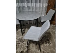 Стул на металлокаркасе Вейв светло-серый (hl 63) / 10К черный каркас фото покупателя 212