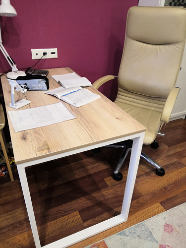 Письменный стол Битти Лофт 116х60х75 креатель / черный матовый фото покупателя 89