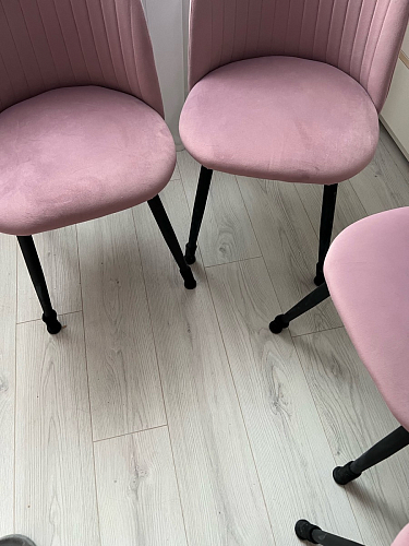 Стул на металлокаркасе Gabi dark beige / black / silver фото покупателя 197