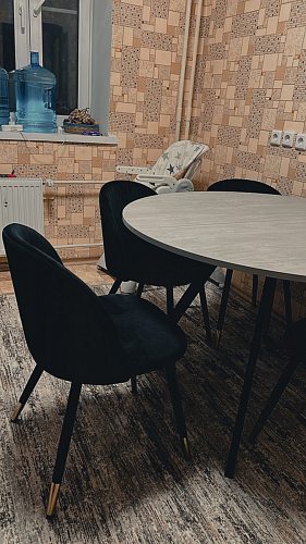 Стул на металлокаркасе Gabi 1 light purple / black фото покупателя 556