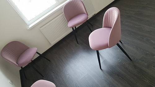 Стул на металлокаркасе Gabi 1 light purple / black фото покупателя 133