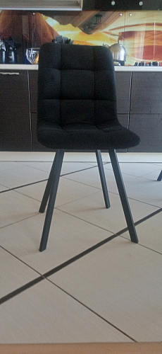 Стул на металлокаркасе Чилли К светло-серый велюр / черный каркас фото покупателя 333