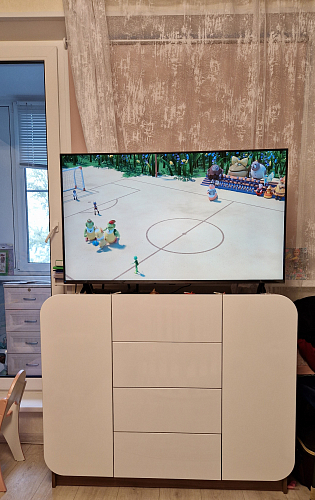 Комод Мебелеф - 37 ясень шимо тёмный / белоснежный глянец фото покупателя 2