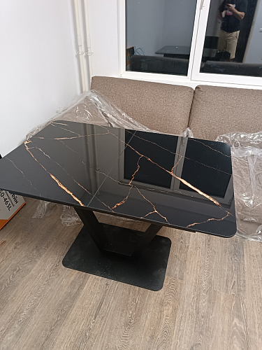 Стол на тумбе Бугун белый / золото фото покупателя 28