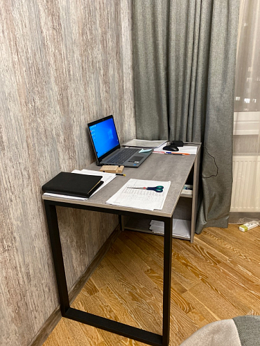 Письменный стол Битти Лофт 116х60х75 креатель / черный матовый фото покупателя 35