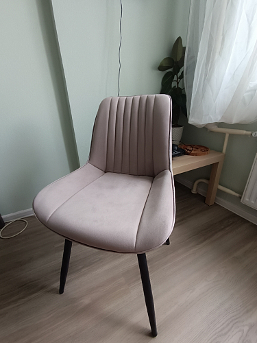 Стул на металлокаркасе Седа К латте / черный фото покупателя 329