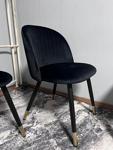 Стул на металлокаркасе Gabi dark beige / black / silver фото покупателя 557