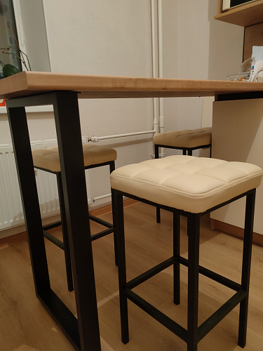 Барный стул Лофт катания минт / белый матовый фото покупателя 208