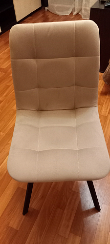 Стул на металлокаркасе Чилли К светло-серый велюр / черный каркас фото покупателя 1396