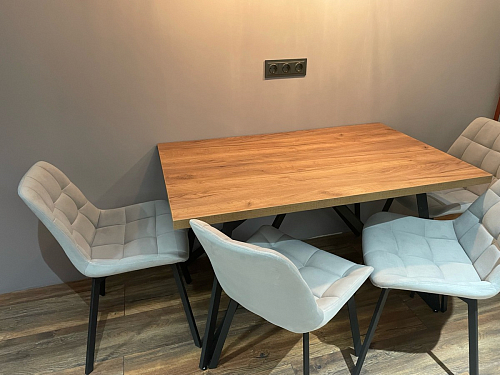 Стул на металлокаркасе Челси К крутящийся бирюзовый / черный фото покупателя 100