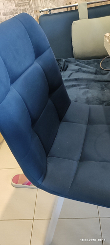 Стул на металлокаркасе Чилли К темно-серый (velutto 32) / черный фото покупателя 100