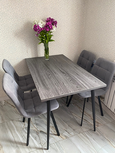 Комплект стульев Чилли 4 шт темно-серый / черный фото покупателя 372