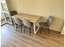 Деревянный стол Лота Лофт 120(160)х75 черный матовый / бетон светлый фото покупателя 984