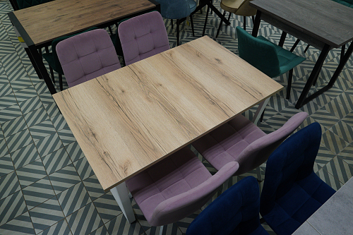 Стул на металлокаркасе Bruk light purple / white из шоурума 3