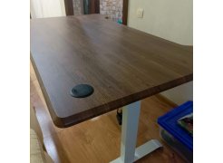 Компьютерный стол Маркос 140х80 голубой / черный фото покупателя 41