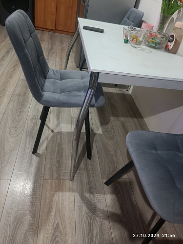 Комплект стульев Чилли 4 шт темно-серый / черный фото покупателя 534