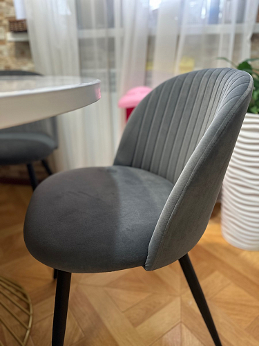 Стул на металлокаркасе Gabi gray / black фото покупателя 346