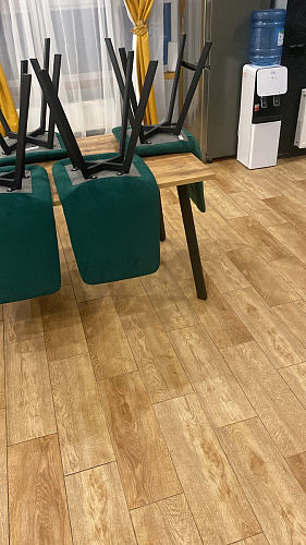 Стул на металлокаркасе Чилли К черный / зеленый фото покупателя 130