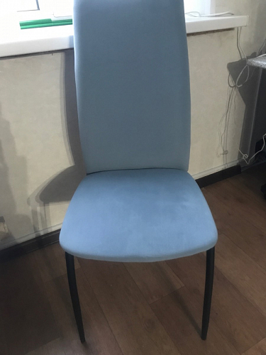 Стул на металлокаркасе Tod light blue / yellow / black фото покупателя 30