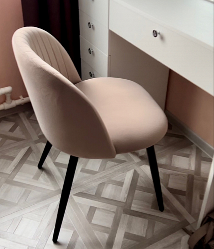 Стул на металлокаркасе Gabi 1 light blue / black / gold фото покупателя 677